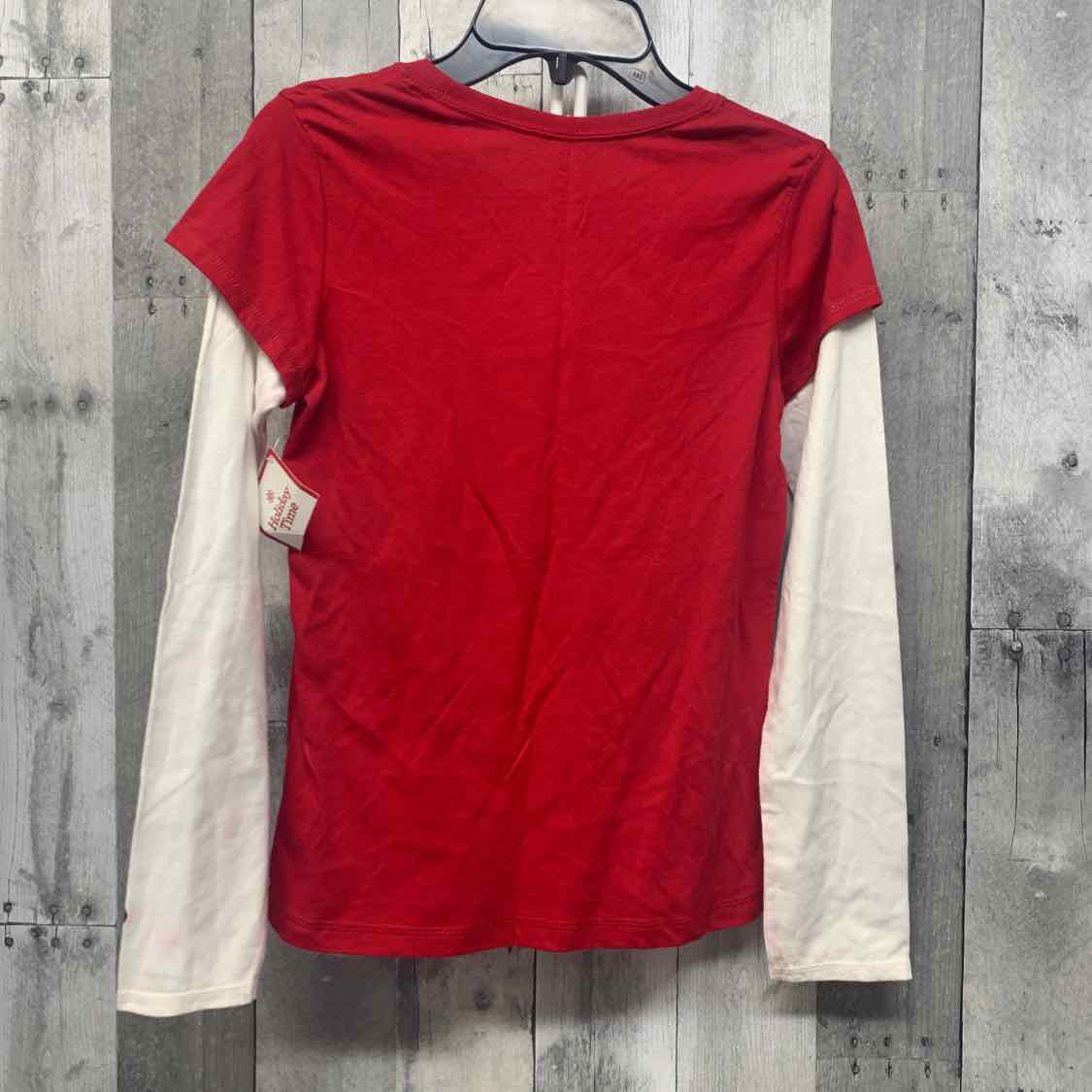 Size 10/12 Red Graphic Mid Brand Long Sleeve Shirt