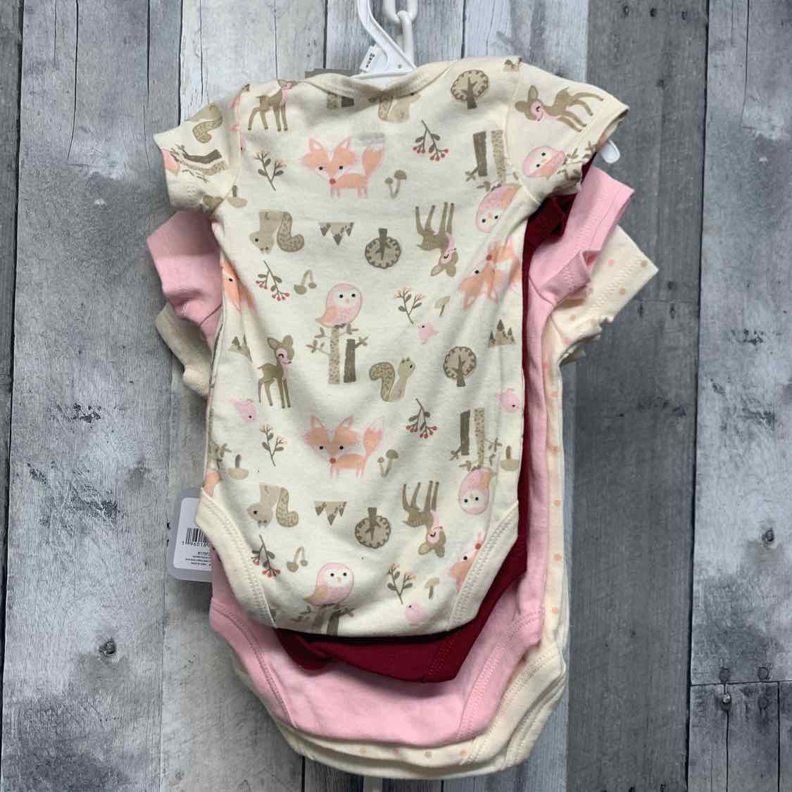 Size 3-6 Months Ivory/Pink Rene Rofe Bodysuit