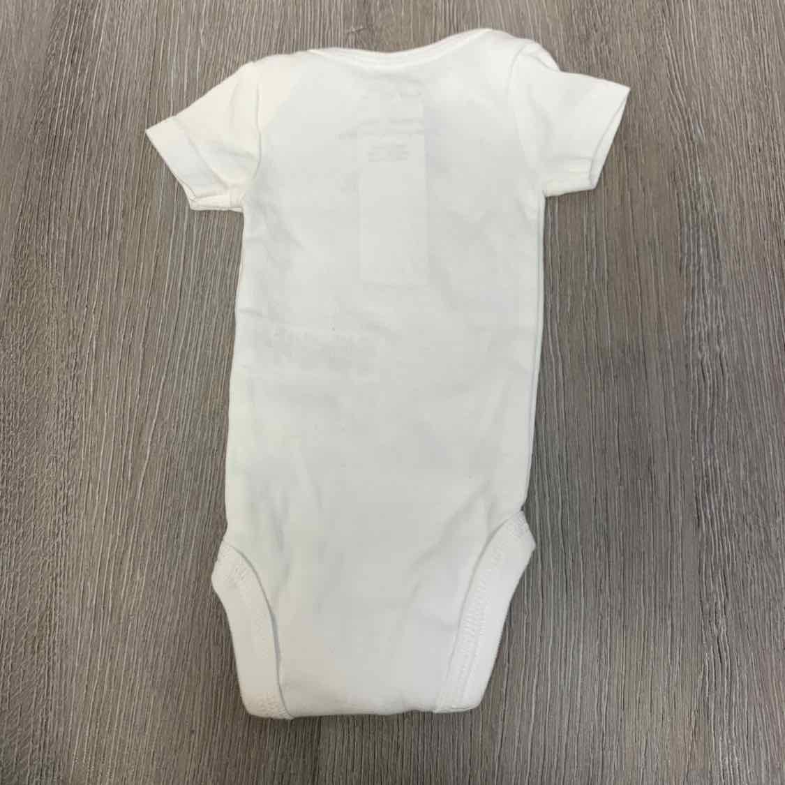 Size Preemie White/Navy Just One You Bodysuit