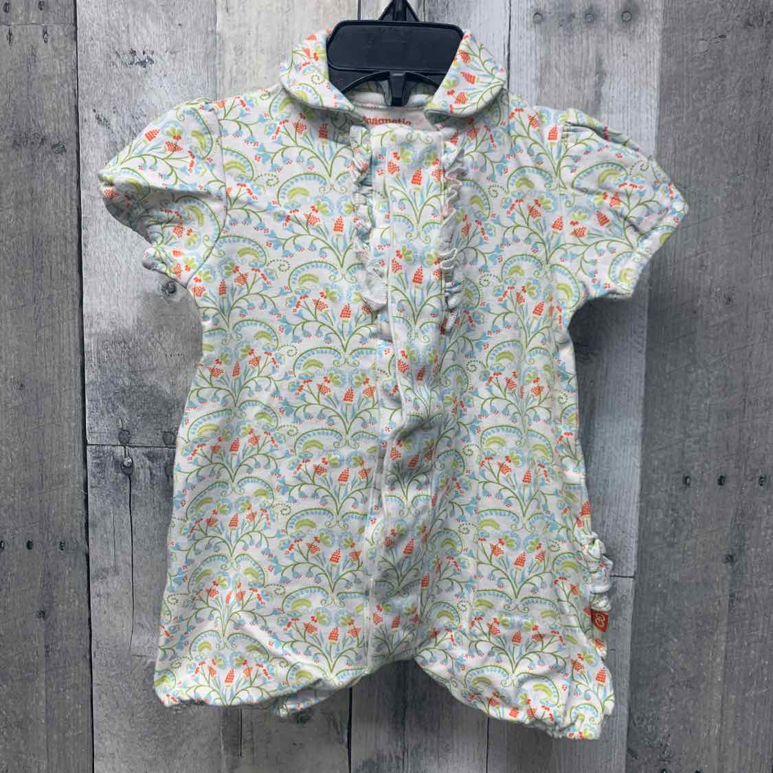 Size 3-6 Months Green/Blue Boutique Brand Romper