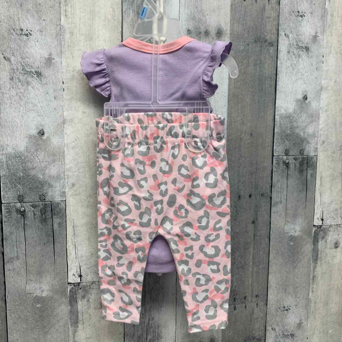 Size 3-6 Months Purple/Pink Kidgets Shirt/Leggings