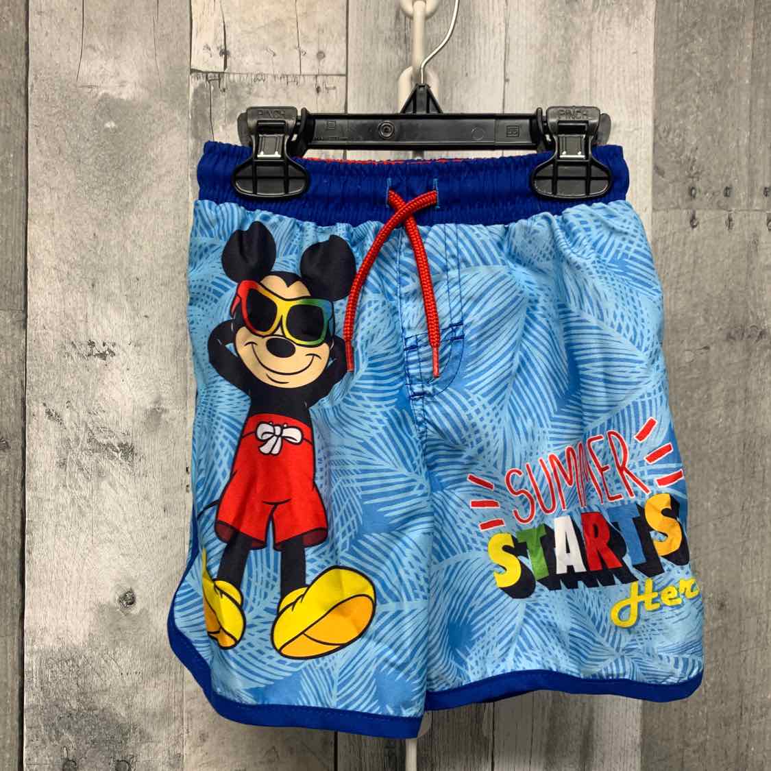 Size 2T Blue Graphic Disney Swim Trunks