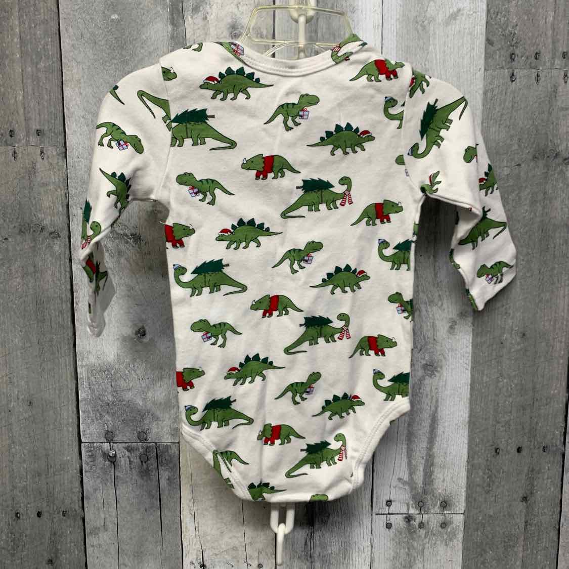Size 9-12 Months White Print Holiday Brands Bodysuit