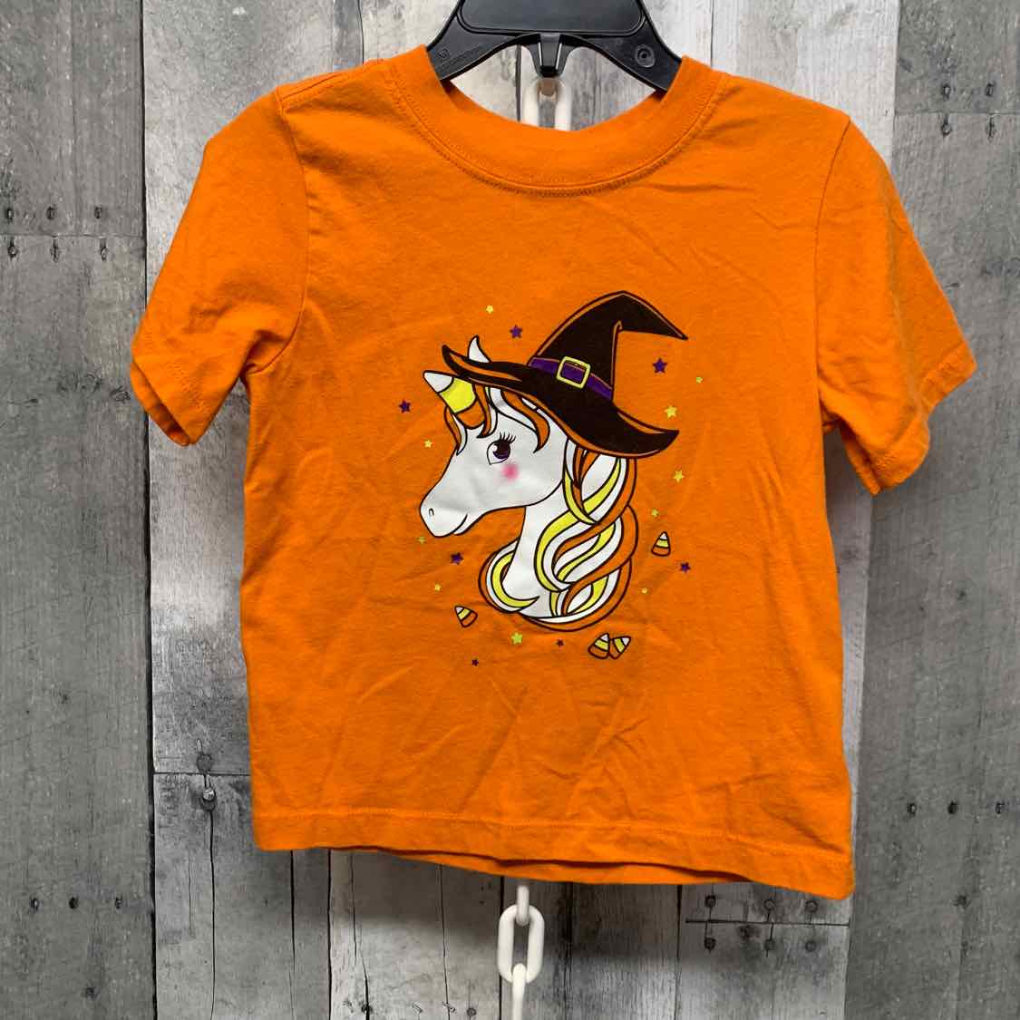 Size 3T Orange Graphic Holiday Brands T Shirt