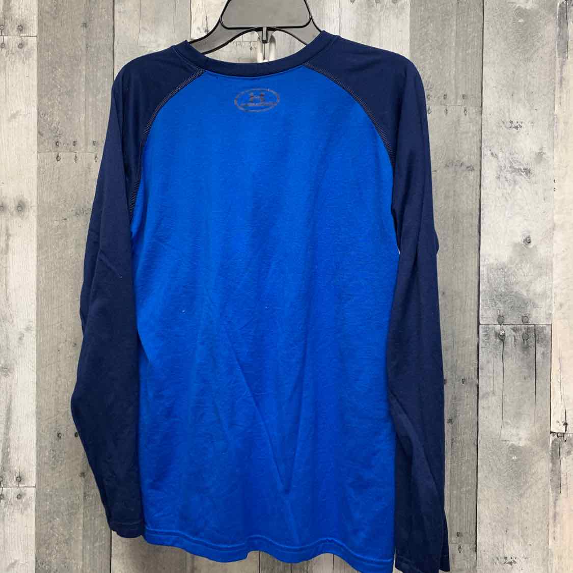 Size Large Blue Graphic Sport Brand Long Sleeve Shirt