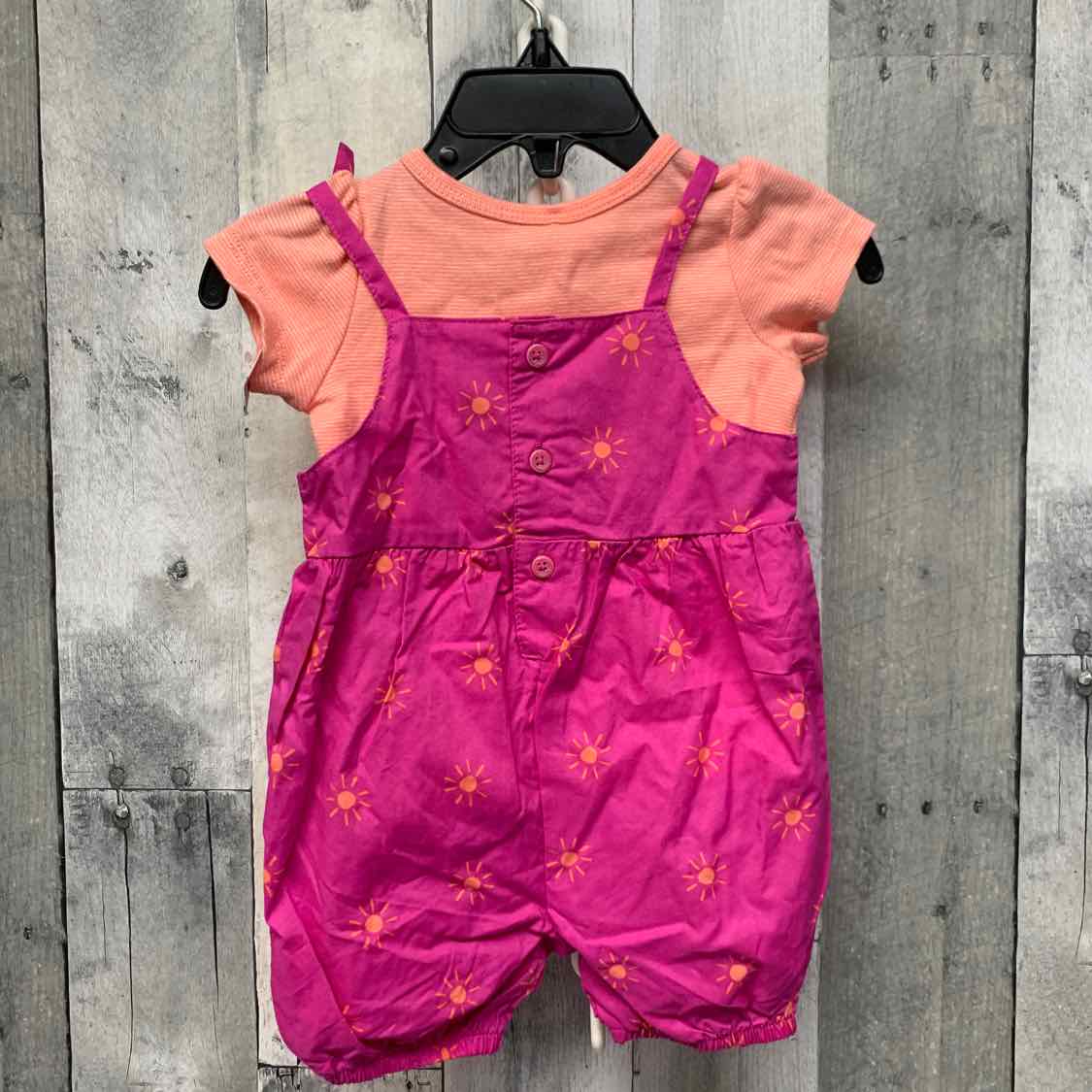 Size 3 Months Orange/Purple Just One You Shirt/Shorts