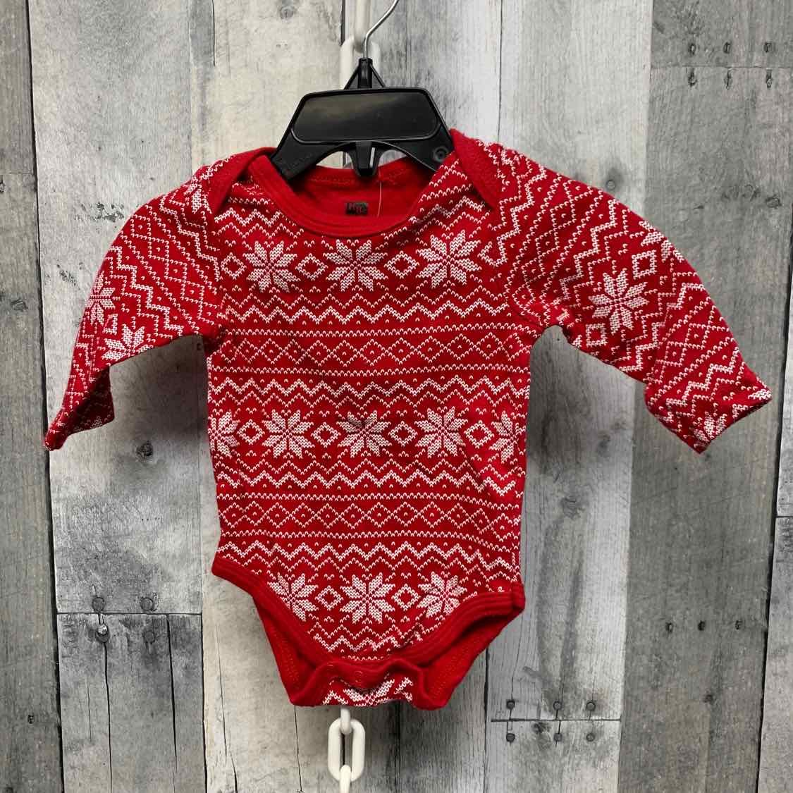 Size 0-3 Months Red/White B Brand Bodysuit