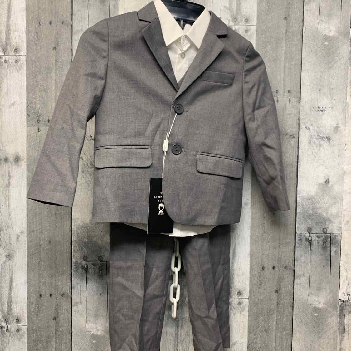 Size 4 White/Gray B Brand 2pc+ Suit