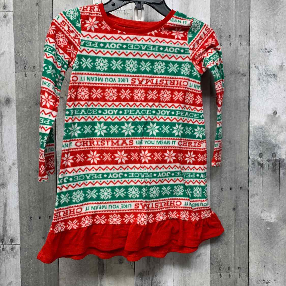 Size 4 Red/Green Holiday Brands Nightgown