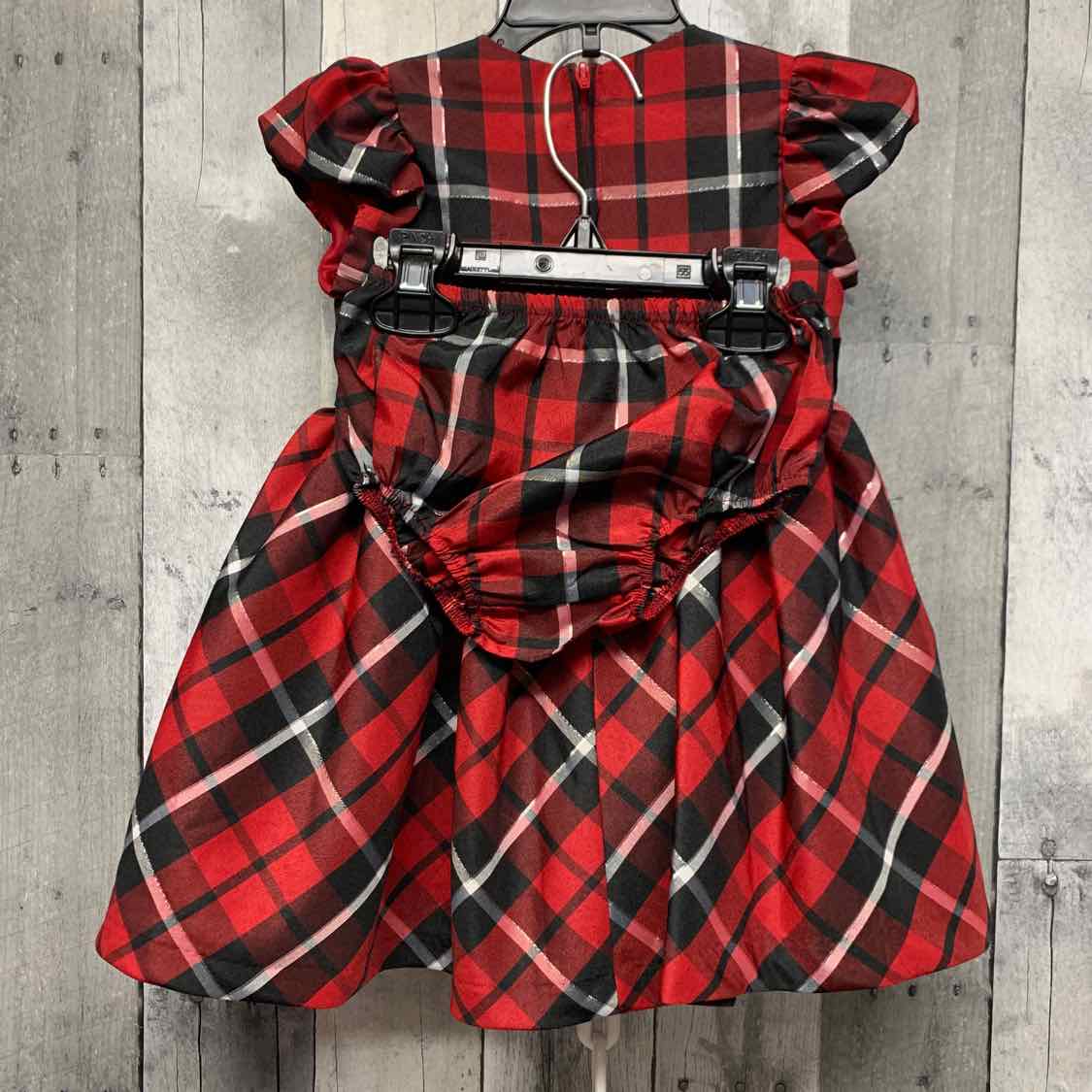 Size 18 Months Red/Black Bonnie Jean/Baby 2pc Dress