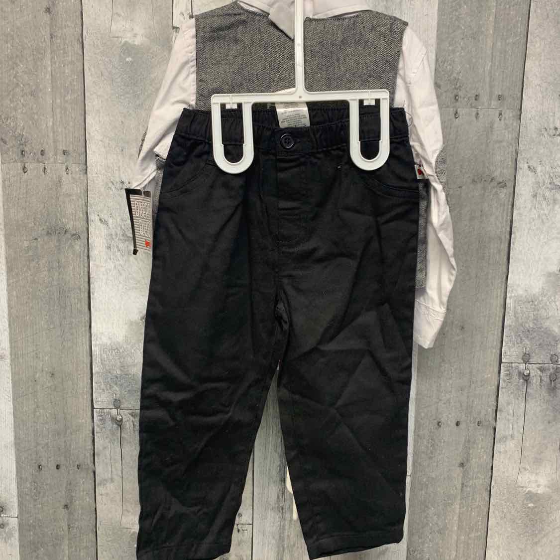 Size 24 Months White/Black B Brand 2pc+ Suit