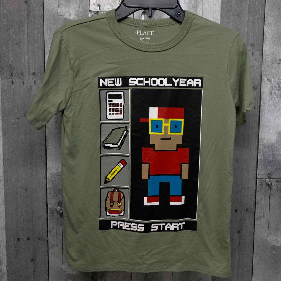 Size 7/8 Green Graphic Children's Place T Shirt