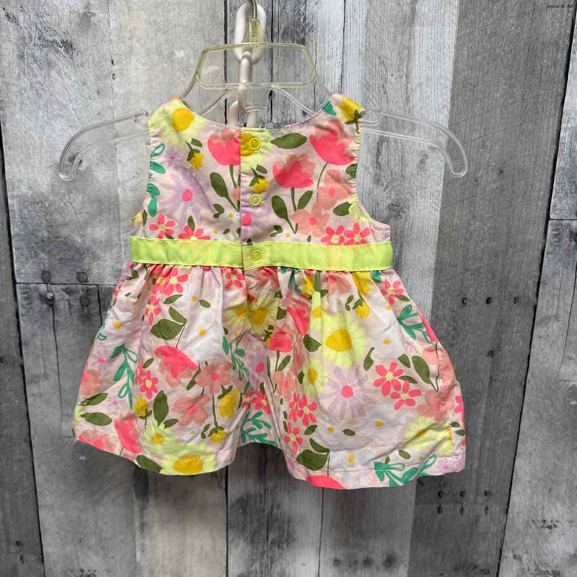 Size 0-3 Months Pink Floral Print Cat & Jack Dress