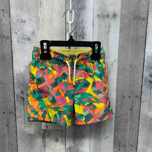 Size 2T Green/Yellow Cat & Jack Swim Trunks