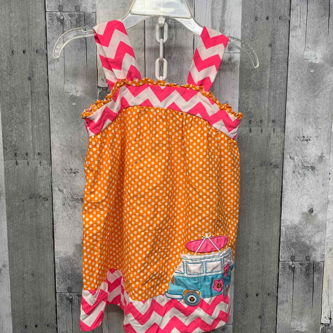 Size 6 Orange/Pink Rare Editions Dress - Knit