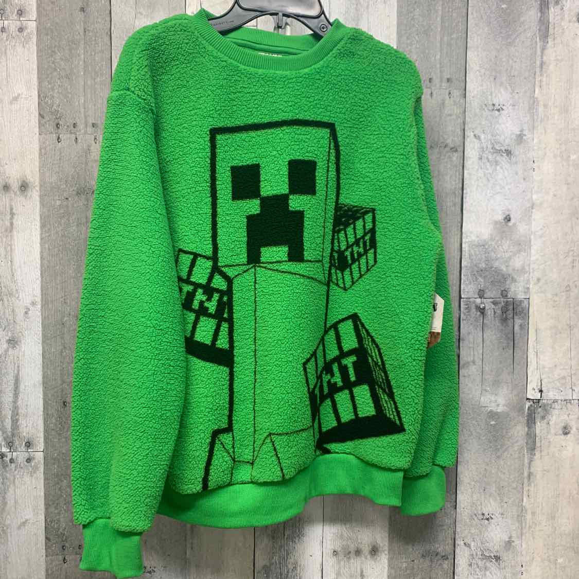 Size 14/16 Green Graphic Minecraft Pull Over