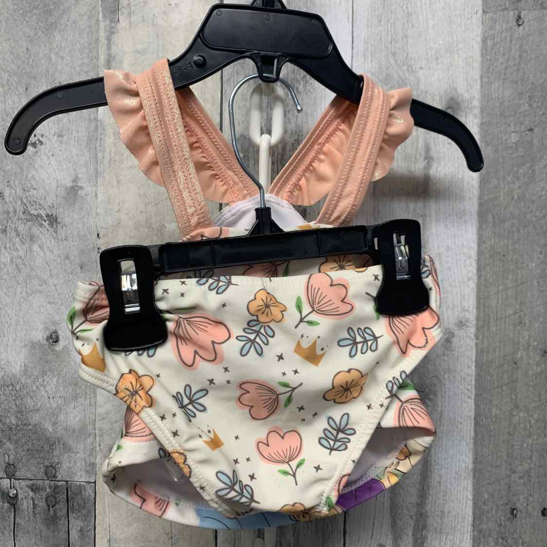 Size 2T Ivory Graphic Disney Swim Suit - 2pc+