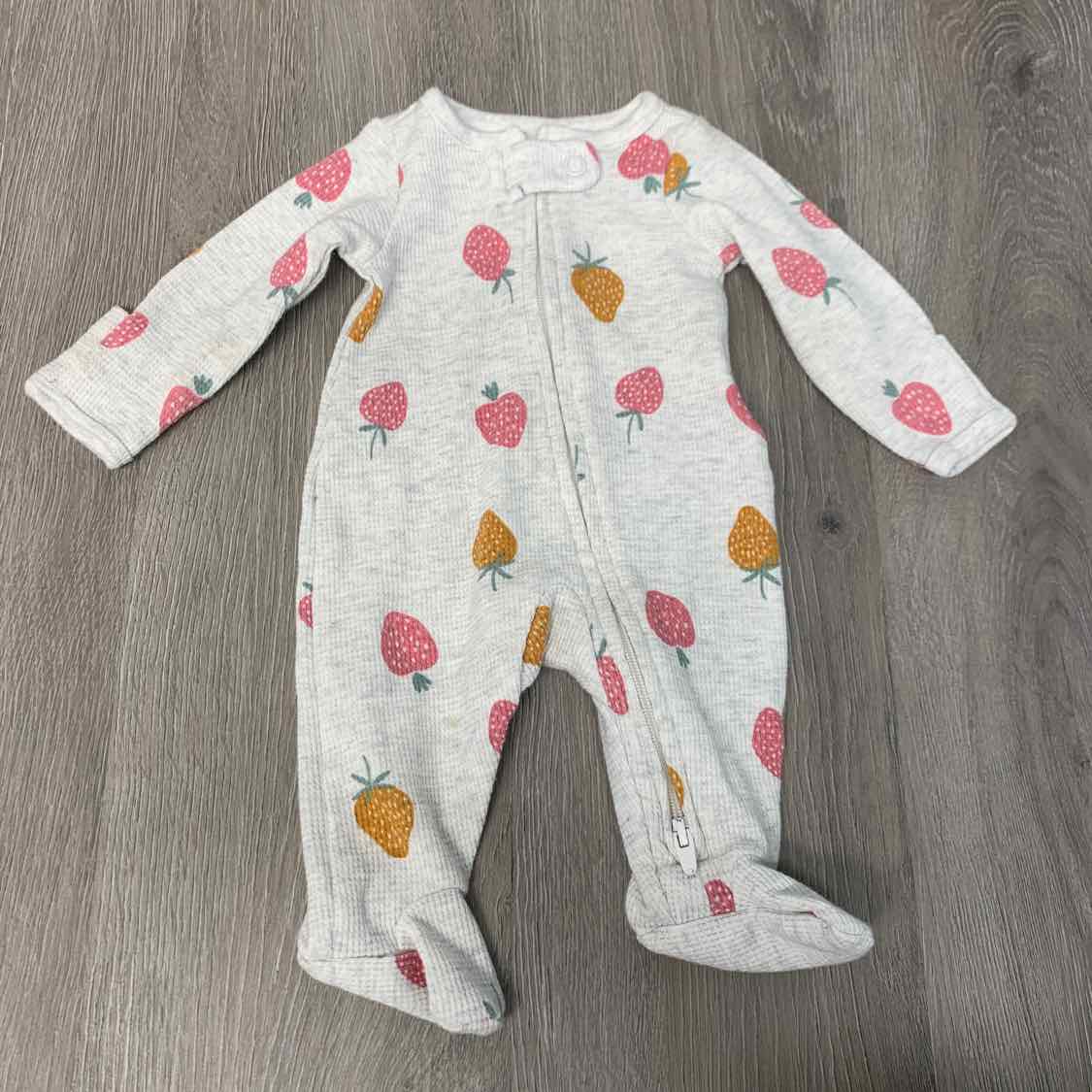 Size Preemie Gray Simple Joys Footy PJs