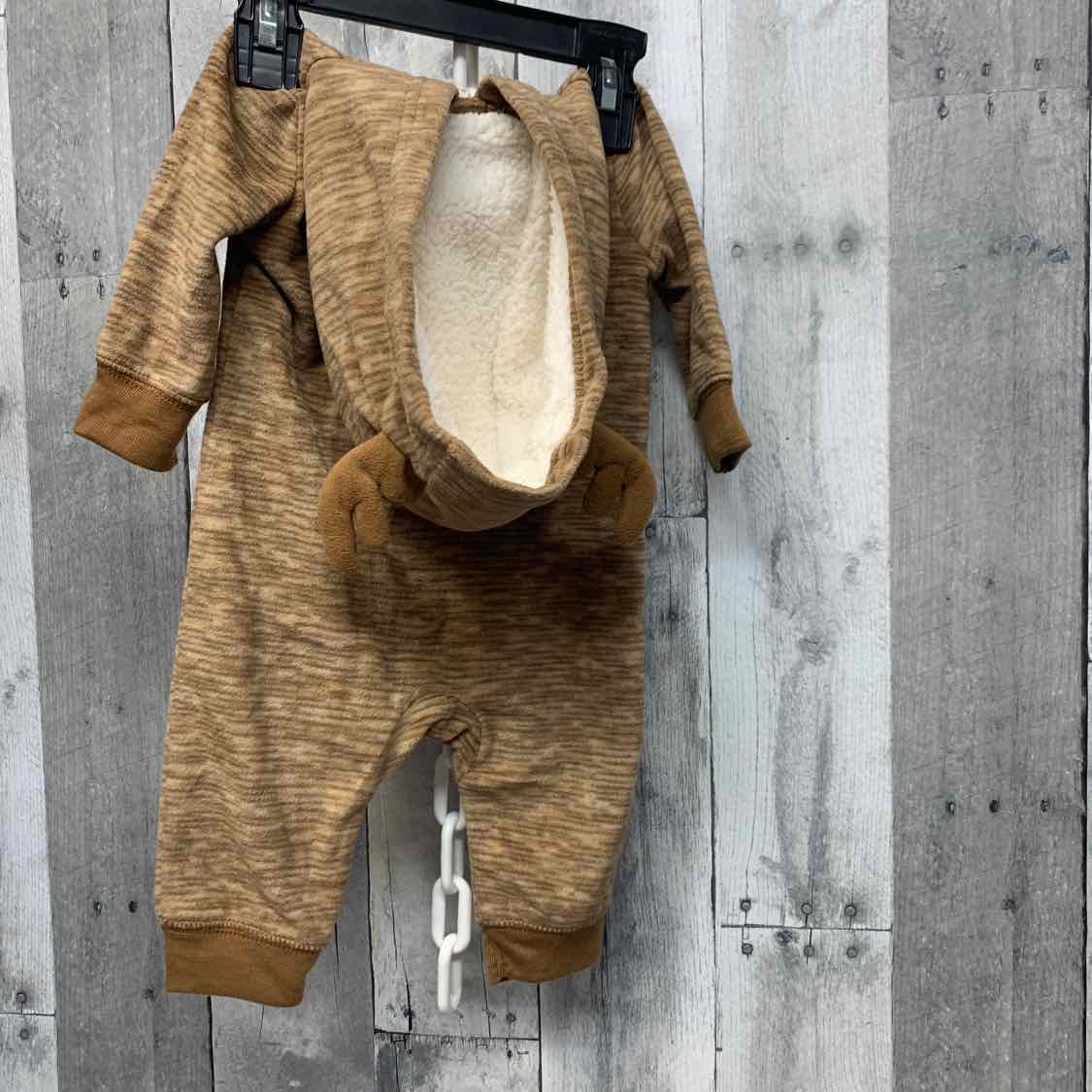 Size 3 Months Brown/Red Just One You Footy PJs