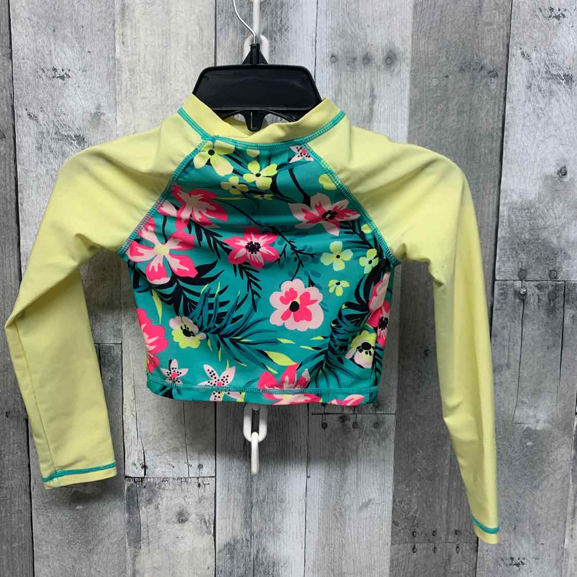 Size 5 Yellow/Blue Tommy Bahama Swim Top