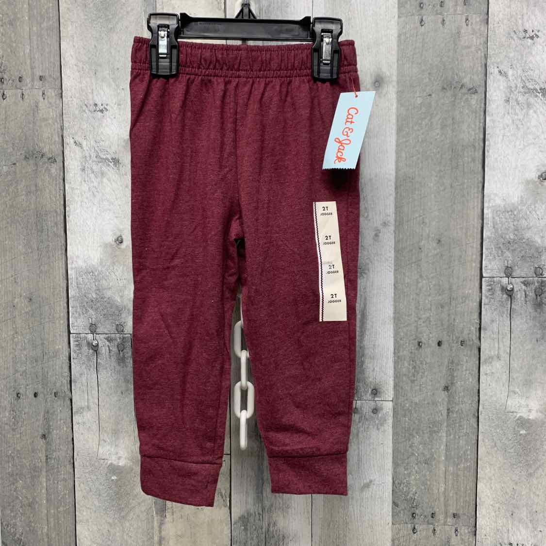 Size 2T Burgundy Cat & Jack Athletic Pants