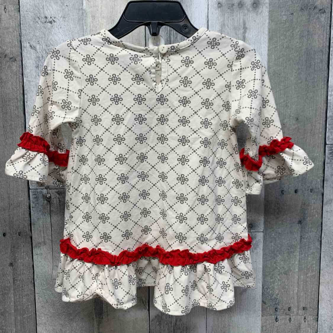 Size 18 Months White/Red Rare Editions Long Sleeve Shirt