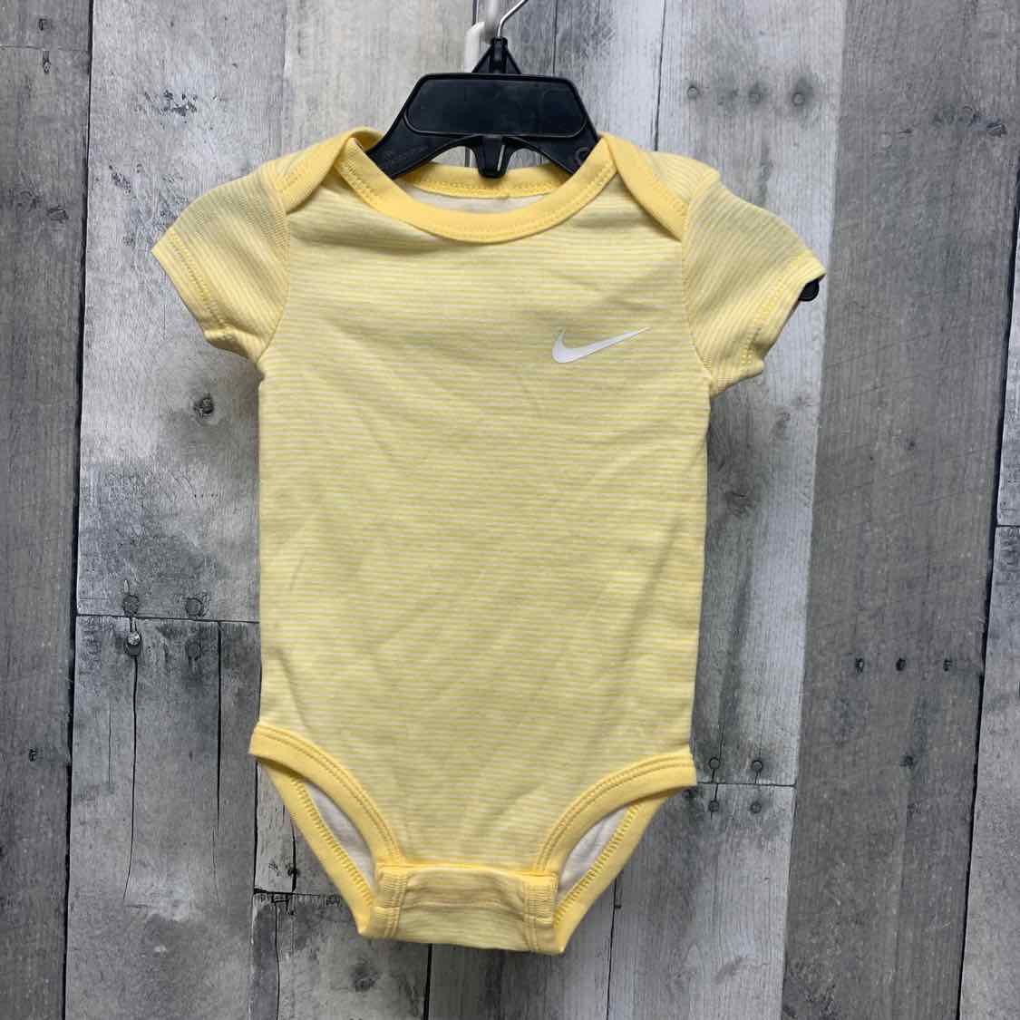 Size 6 Months Yellow Striped Sport Brand Bodysuit