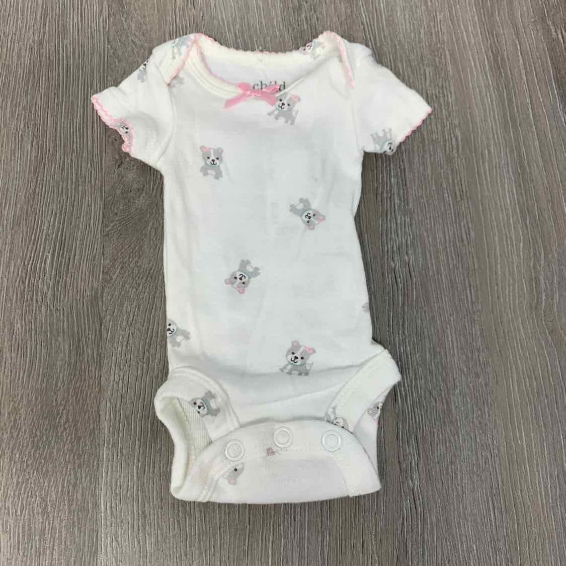 Size Preemie White Print Child of Mine Bodysuit