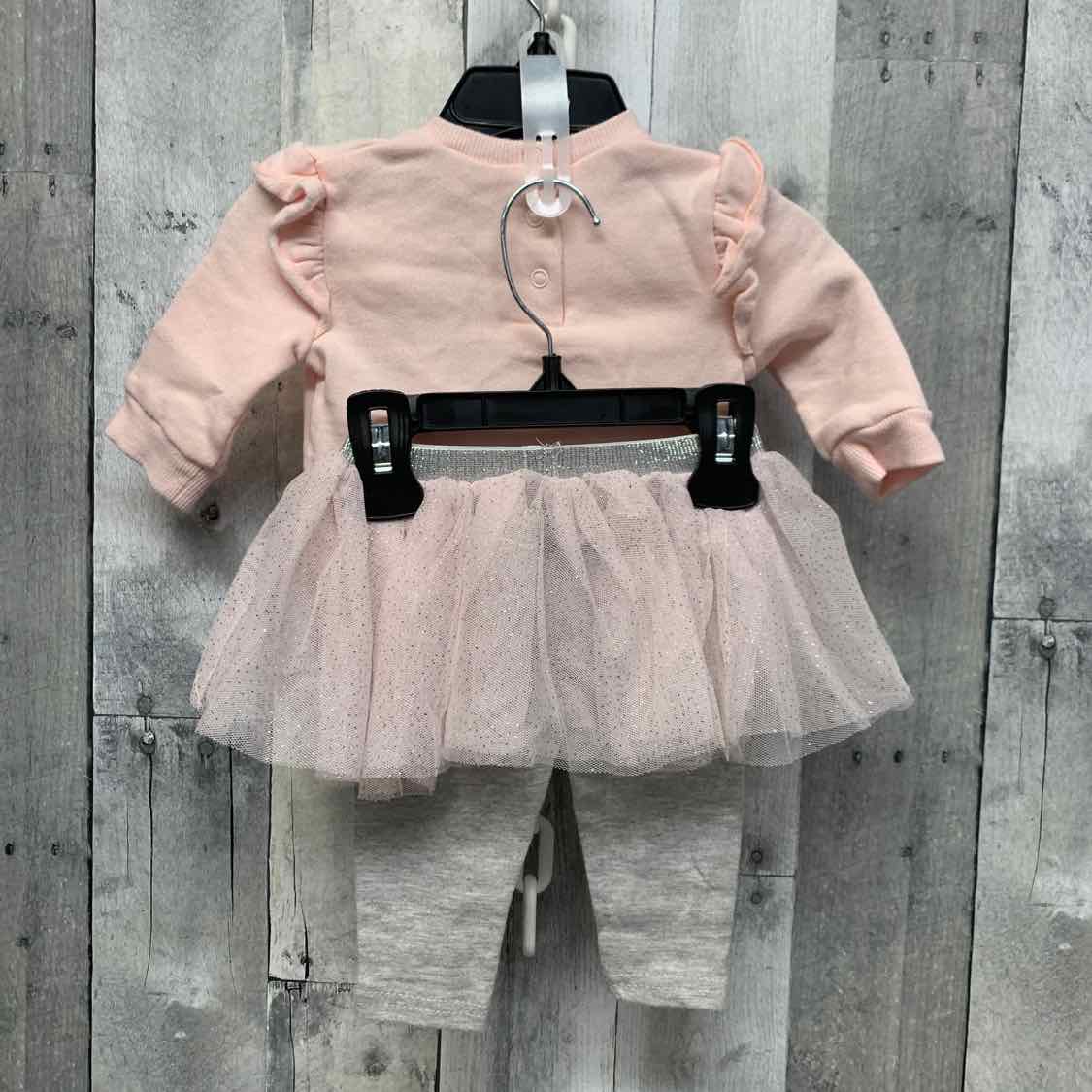 Size 0-3 Months Pink/Gray Disney Shirt/Pants