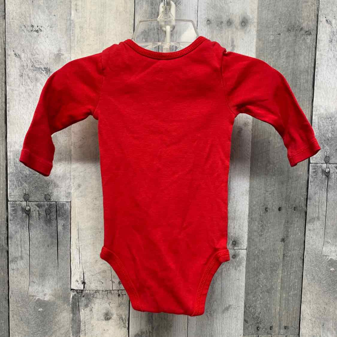 Size 6 Months Red Graphic Just One You Bodysuit
