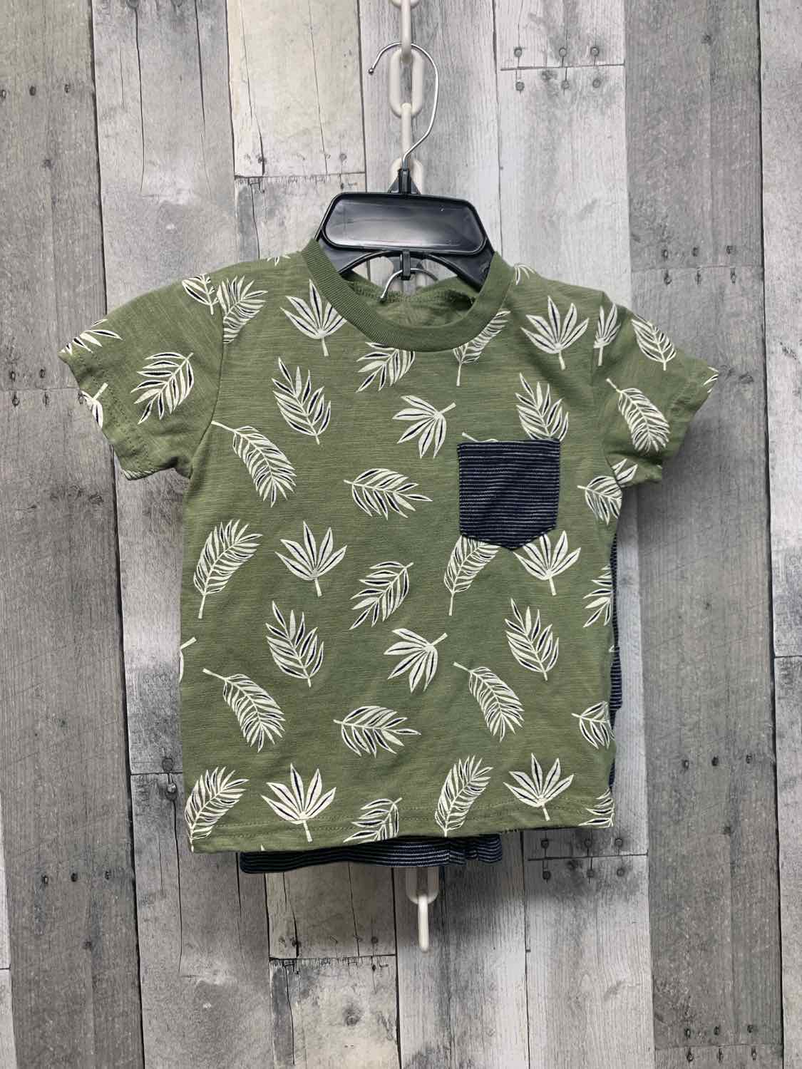 Size 4T Green/Navy B Brand Shirt/Shorts