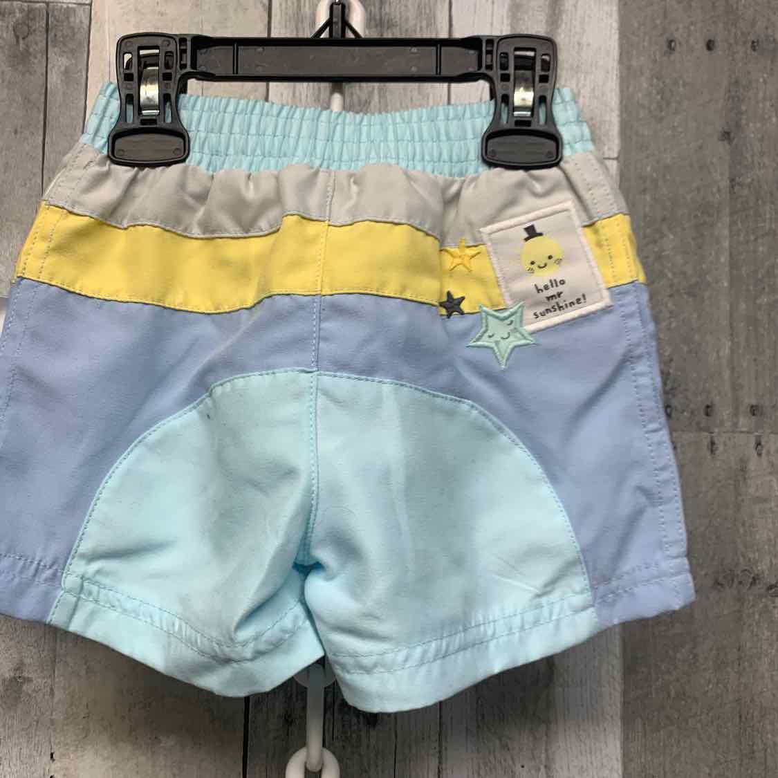 Size 3-6 Months Blue/Yellow Disney Store Swim Trunks