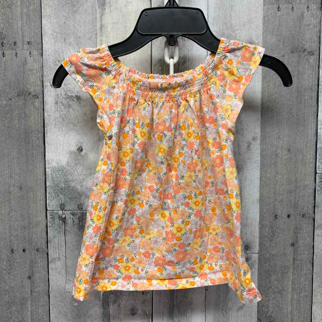 Size 5T Orange/Yellow Carter's Short Sleeve Shirt