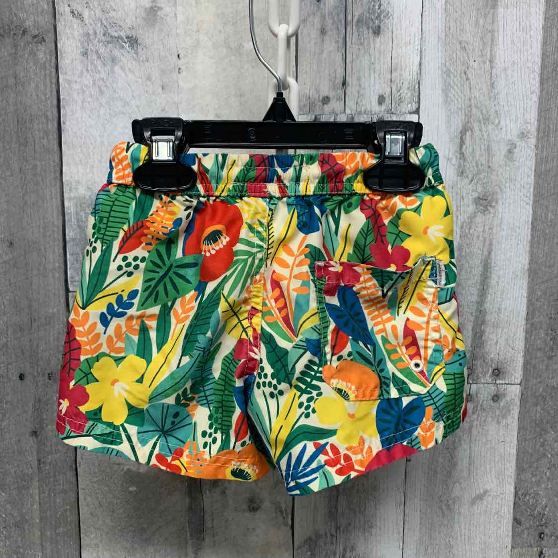 Size 2T Green Print Mid Brand Swim Trunks