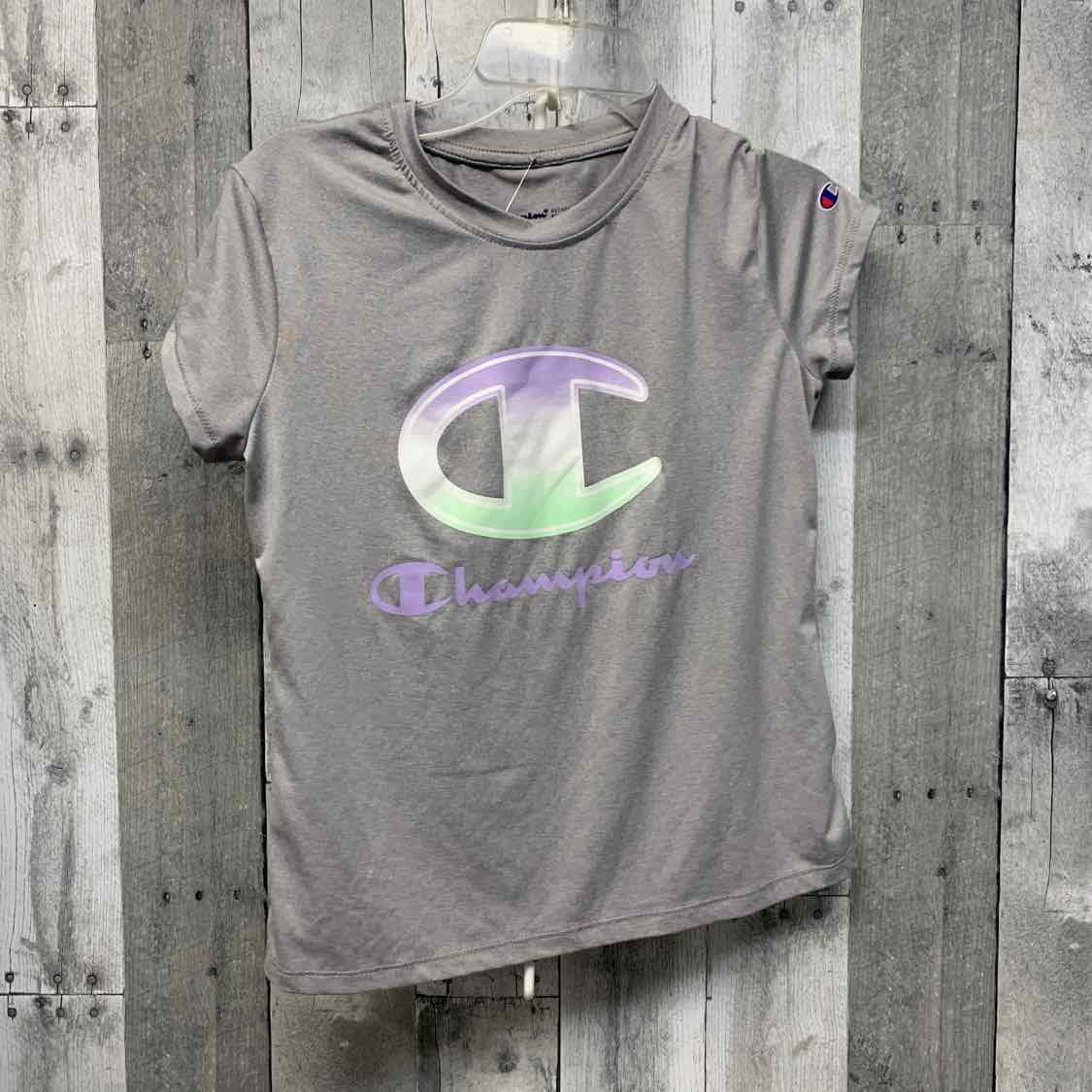 Size 10/12 Gray Graphic Champion T Shirt