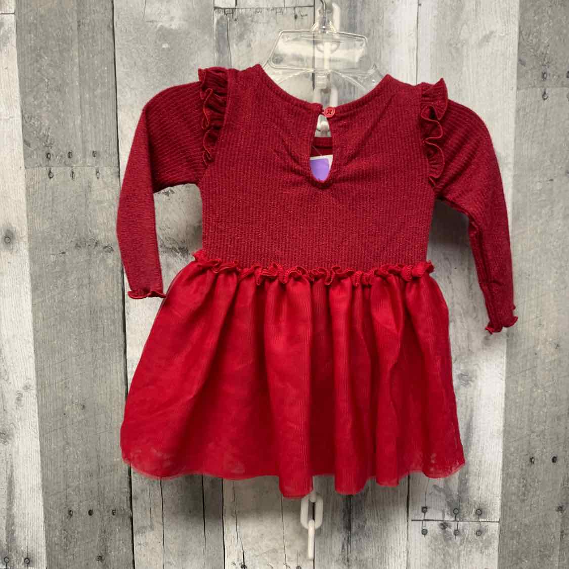 Size 3-6 Months Burgundy Old Navy LS Dress