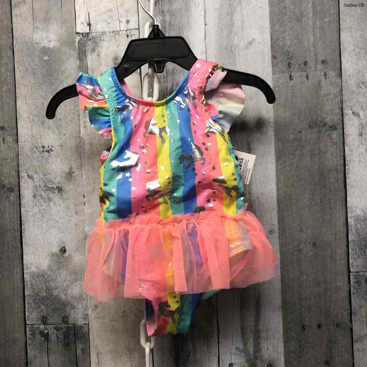 Size 18 Months Pink/Blue B Brand Swim Suit - 1pc