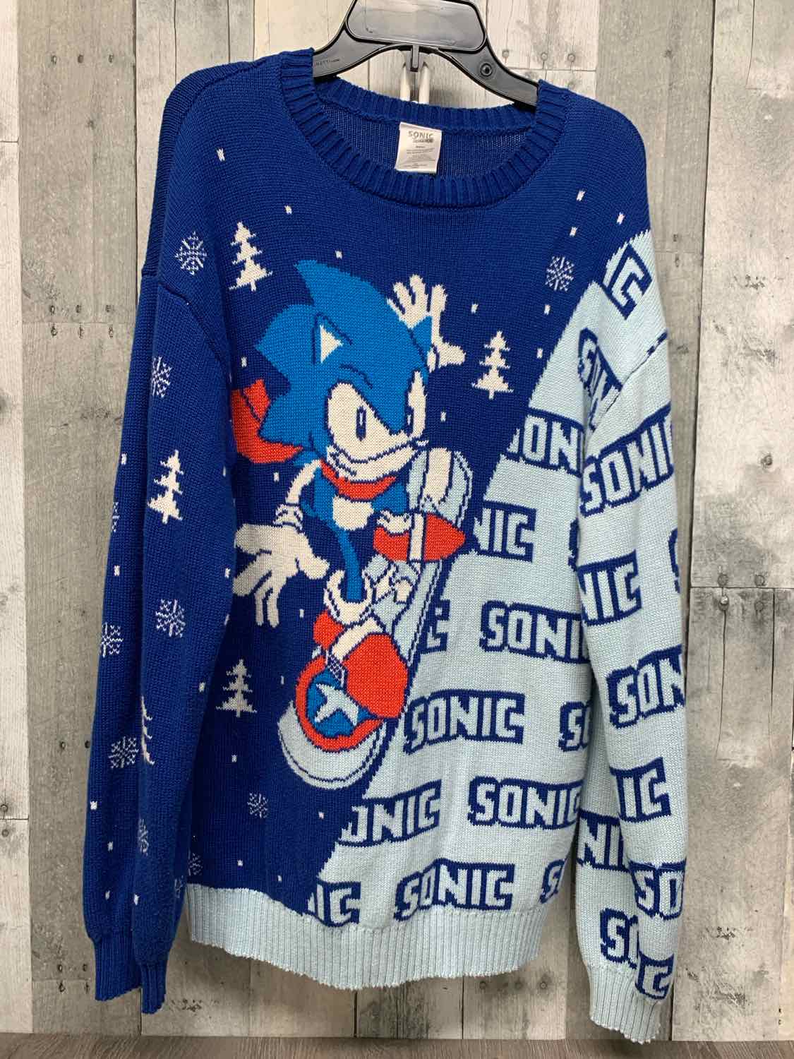 Size XXLarge Blue Print B Brand Sweater