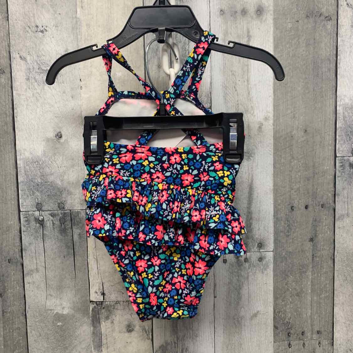Size 12 Months Navy/Pink Cat & Jack Swim Suit - 1pc