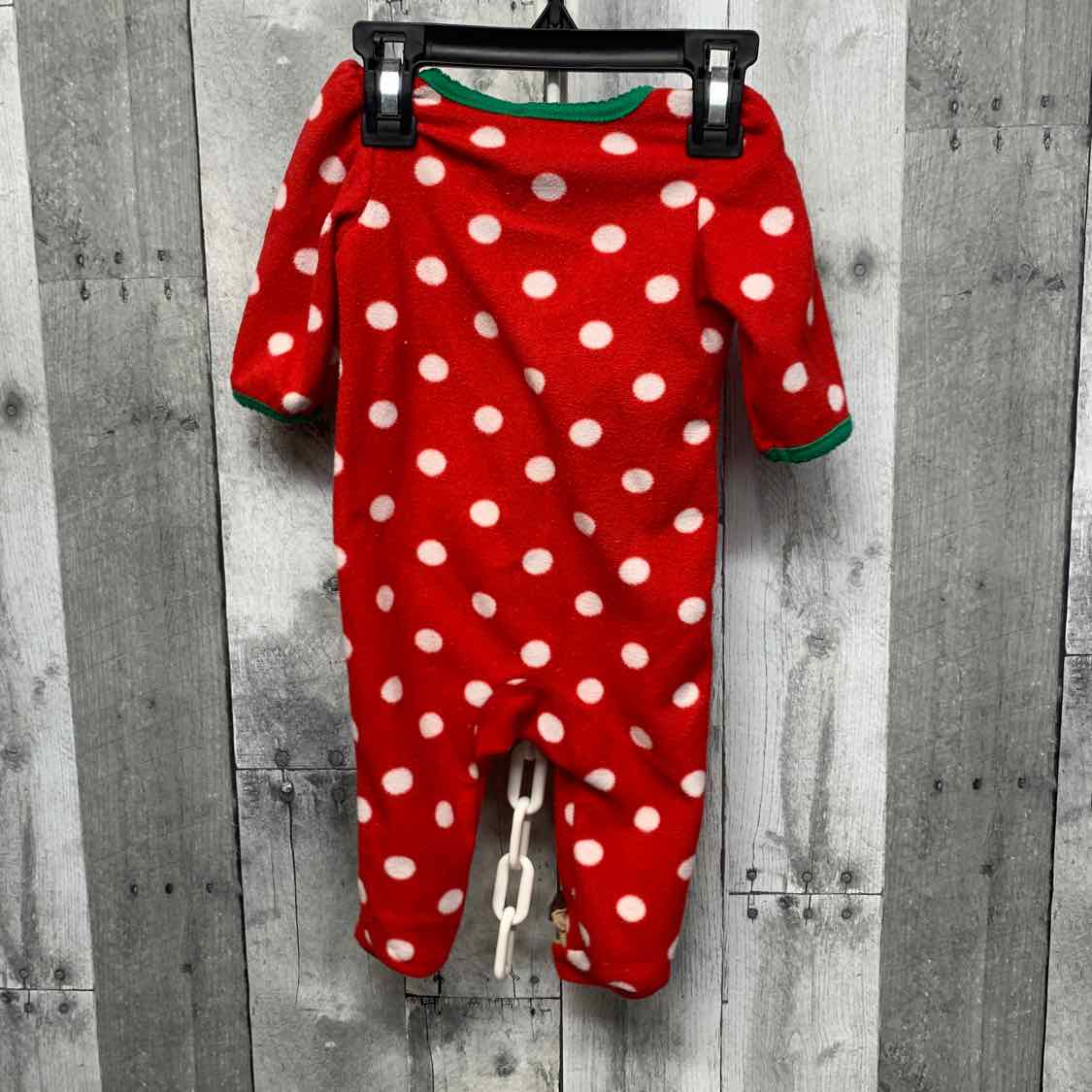 Size 3 Months Red/Brown Just One You Footy PJs