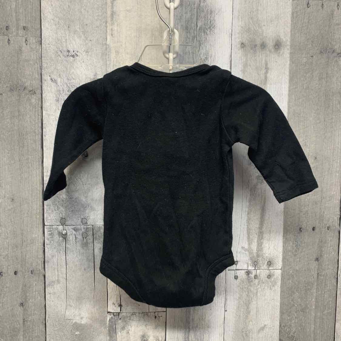 Size 0-3 Months Black/White Holiday Brands Bodysuit