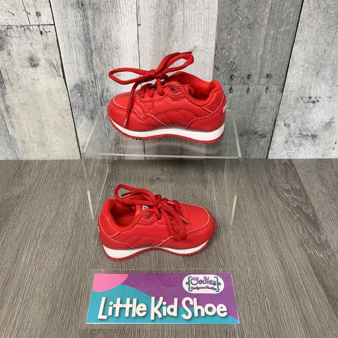 Size 5 Red/White Fila Sneakers