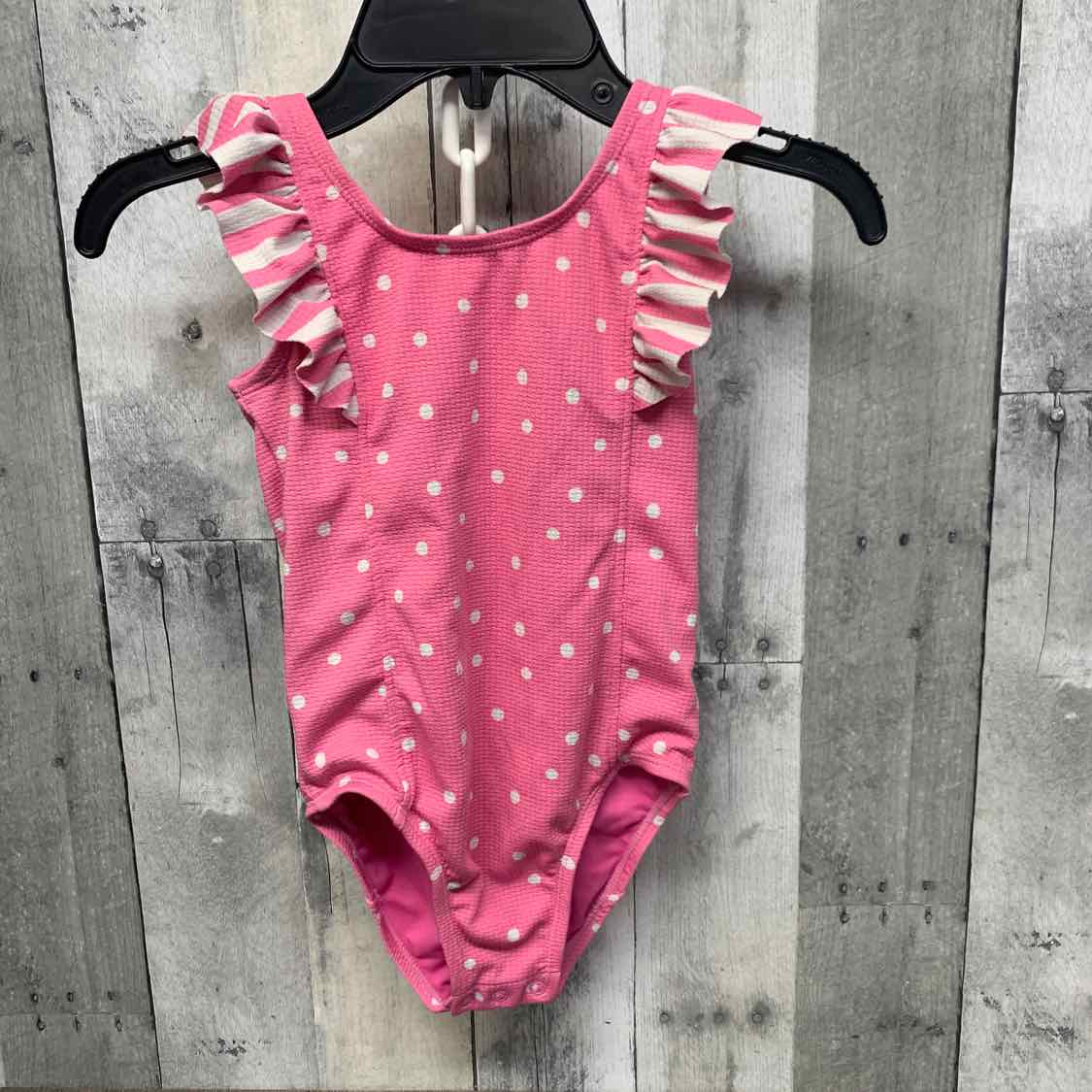 Size 5T Pink/White Jumping Beans Swim Suit - 1pc