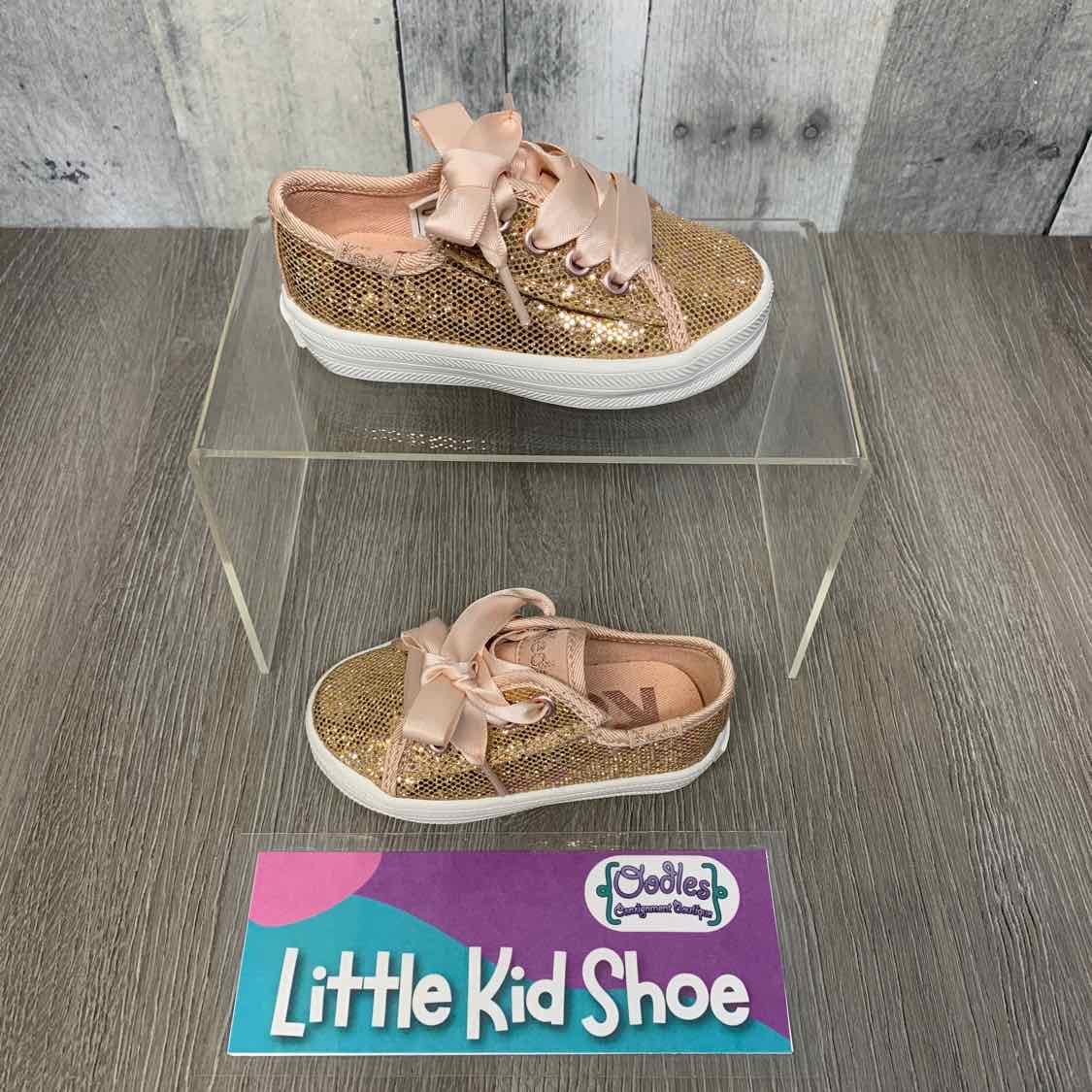 Size 4 Gold/White Keds Sneakers