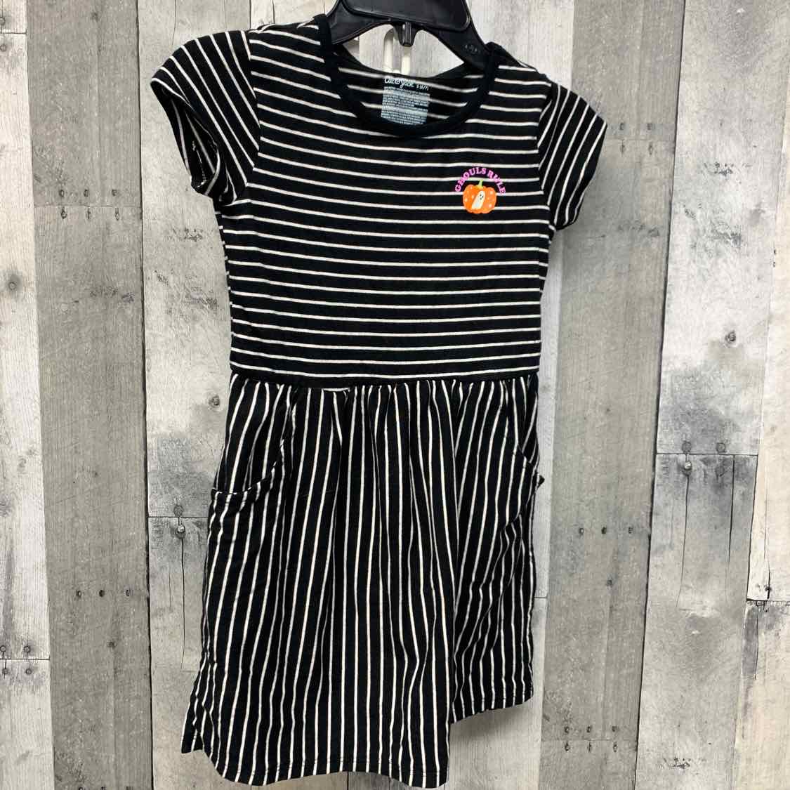Size 6/7 Black/Orange Cat & Jack Dress - Knit