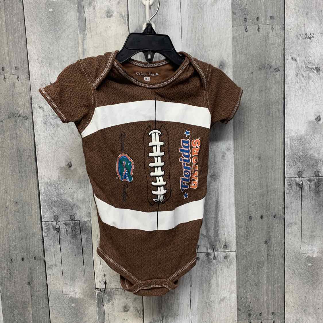 Size 18 Months Brown Print Team Apparel Bodysuit