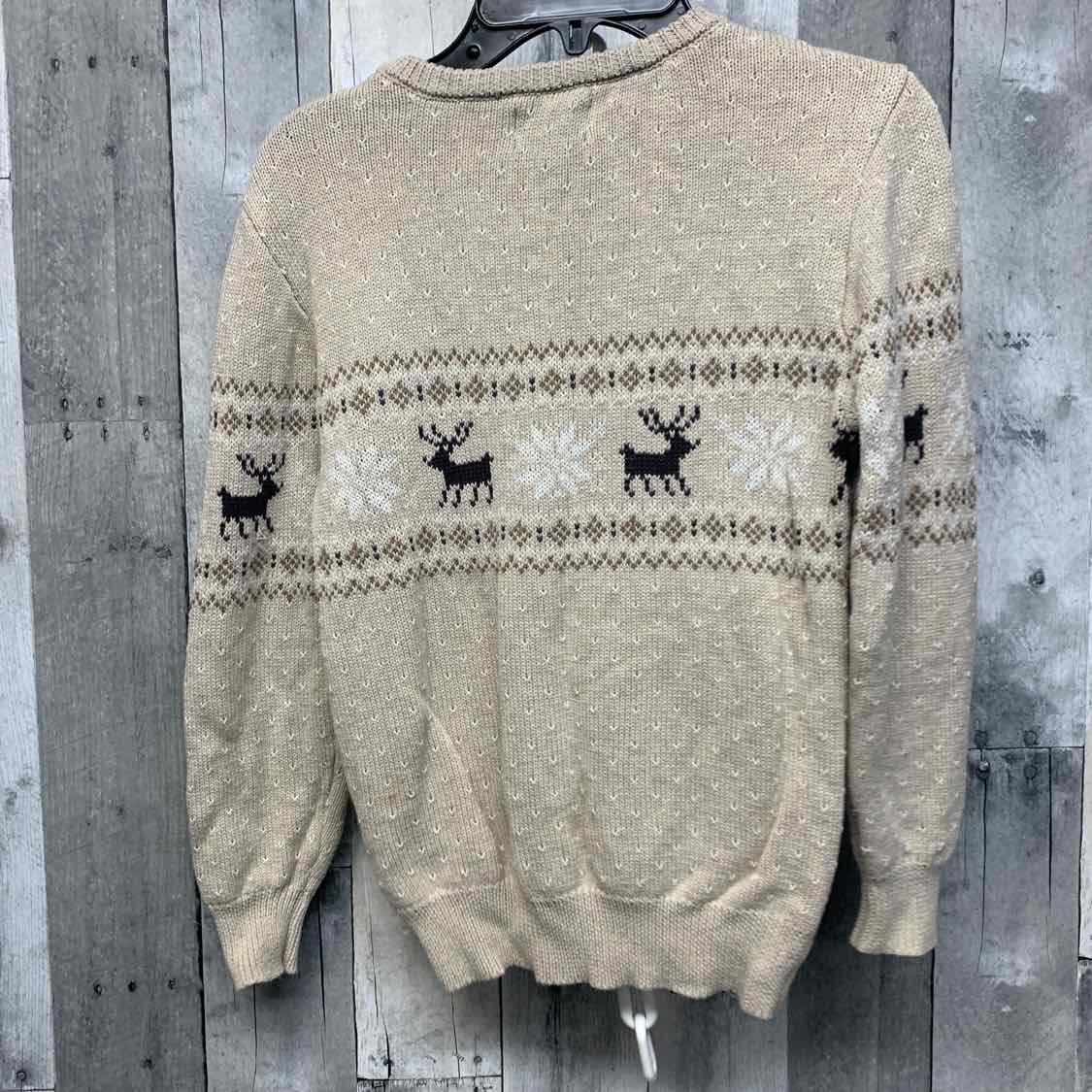 Size 8 Tan/Black Lands' End Sweater - Outer