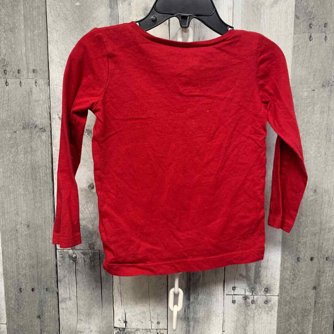 Size 2T Red Graphic Disney Long Sleeve Shirt
