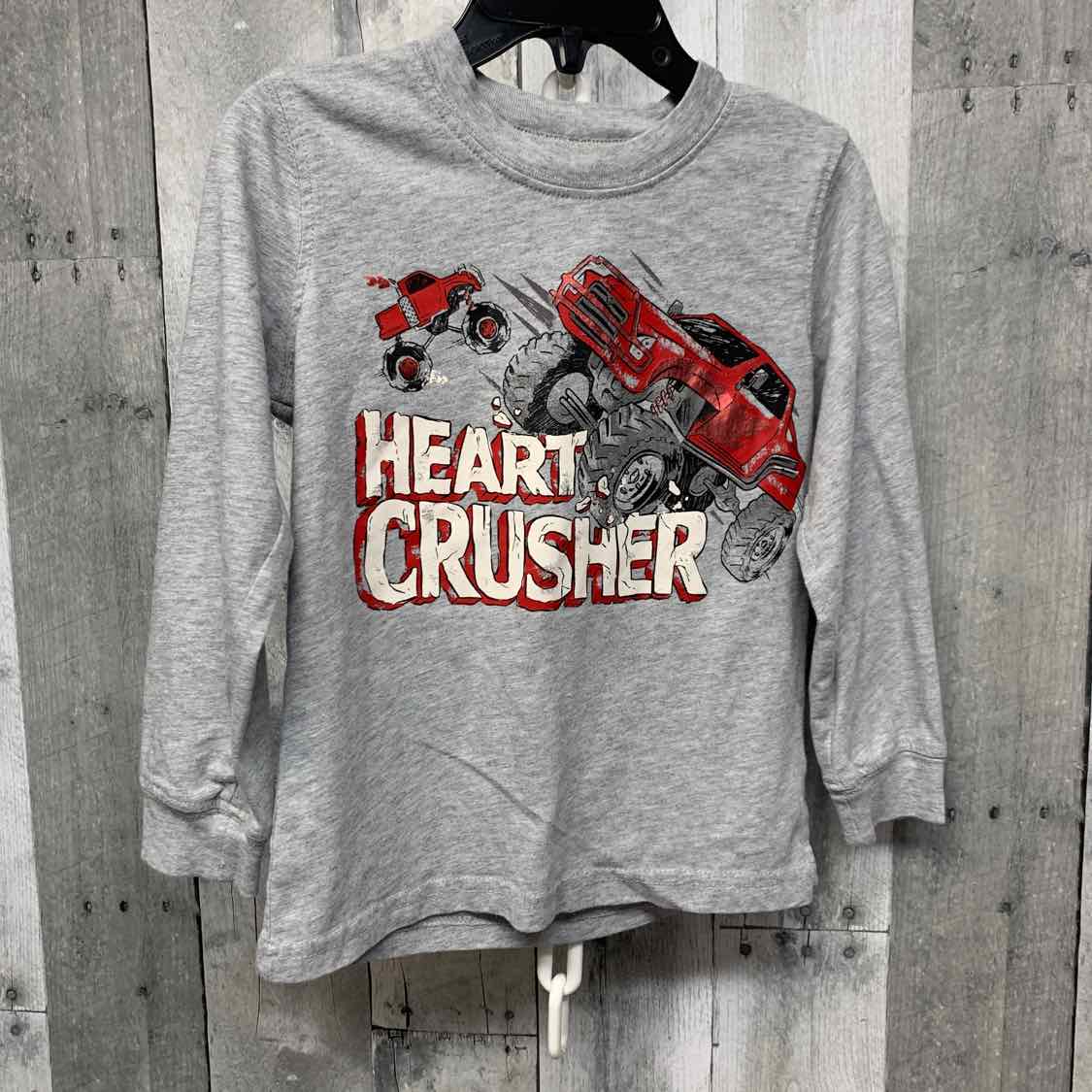Size 3T Gray Graphic Carter's Long Sleeve Shirt