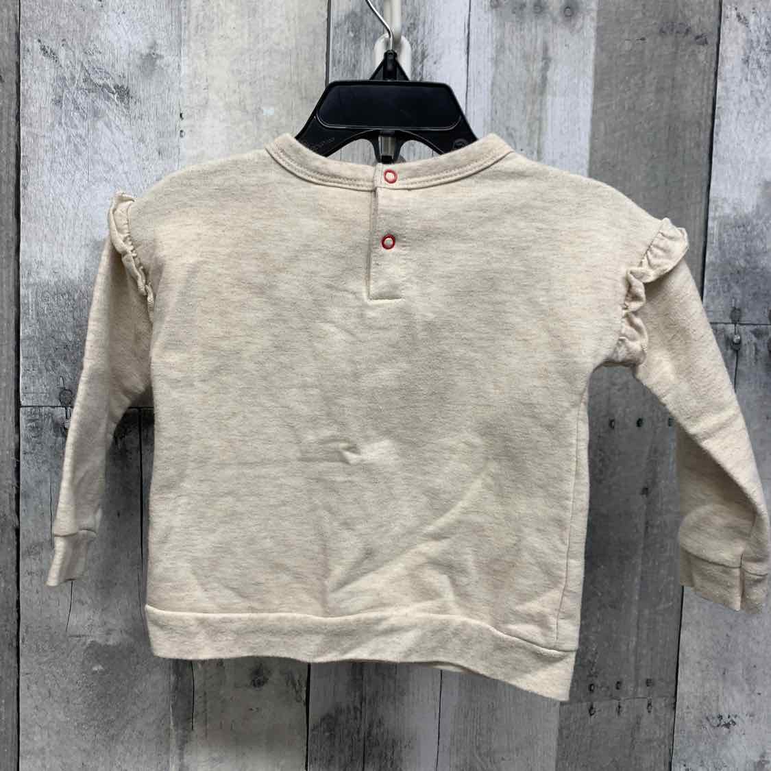 Size 18 Months Tan/Red Cat & Jack Long Sleeve Shirt